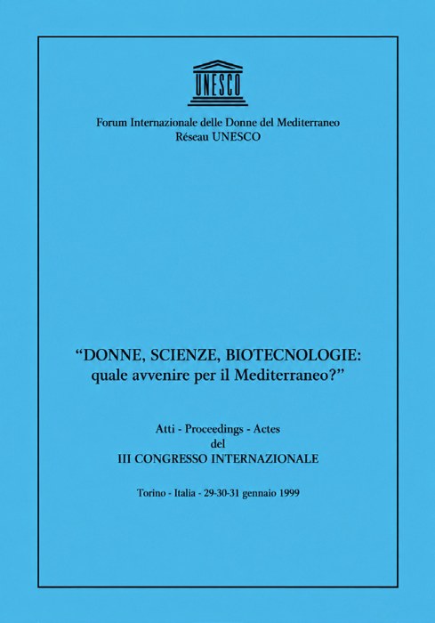 Copertina: Donne, Scienze, Biotecnologie: quale avvenire per il Mediterraneo?