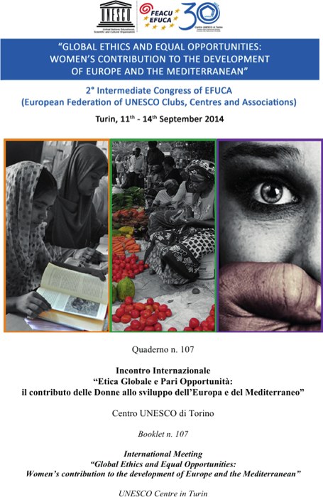 Copertina: Quaderno n. 107 – Etica Globale e Pari Opportunità